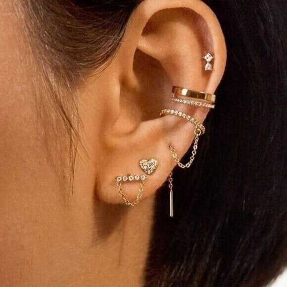 Heart Stud Earrings Adorable dainty earrings for Valentines Mother's Day Gift - Picture 2 of 9